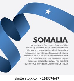 Somalia flag, vector illustration on a white background