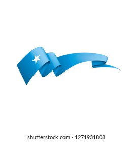 Somalia flag, vector illustration on a white background