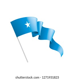 Somalia flag, vector illustration on a white background