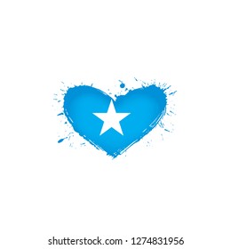 Somalia flag, vector illustration on a white background