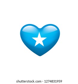 Somalia flag, vector illustration on a white background