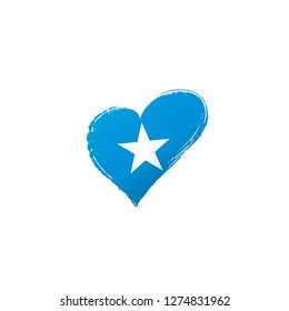Somalia flag, vector illustration on a white background