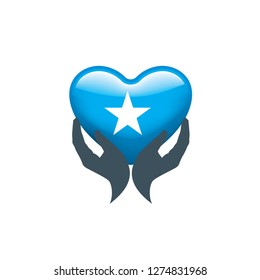 Somalia flag, vector illustration on a white background