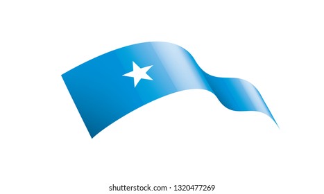 Somalia flag, vector illustration on a white background