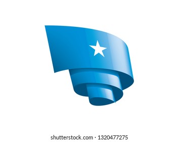 Somalia flag, vector illustration on a white background