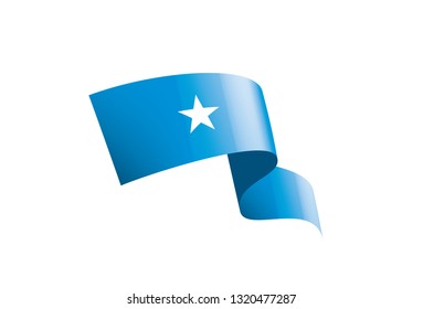 Somalia flag, vector illustration on a white background