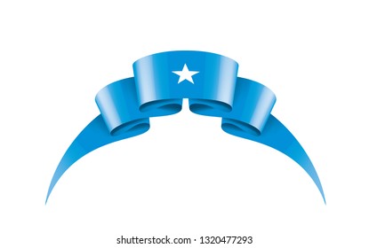 Somalia flag, vector illustration on a white background