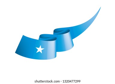 Somalia flag, vector illustration on a white background