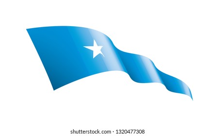 Somalia flag, vector illustration on a white background