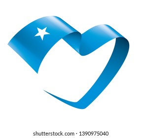 Somalia flag, vector illustration on a white background