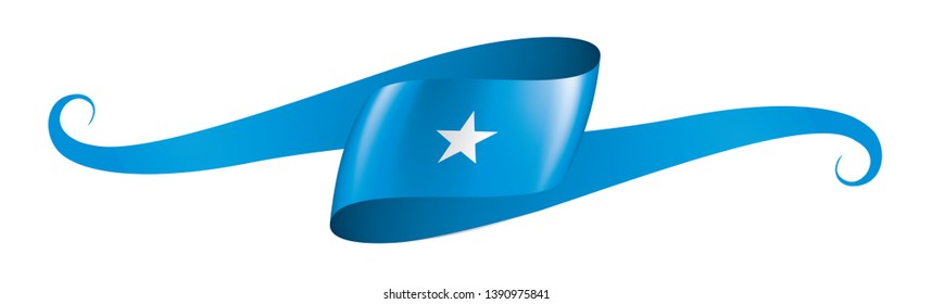Somalia flag, vector illustration on a white background