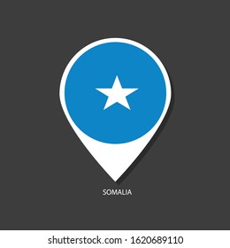 Somalia flag Vector marker with flags.