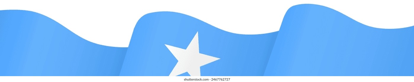 Somalia flag  wave isolated on png or transparent background vector illustration.