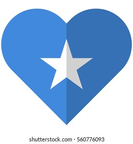 Somalia flat heart flag