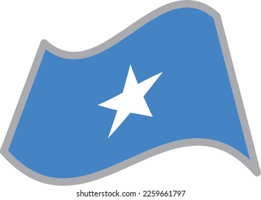 Somalia fluttering national flag illustration vector material