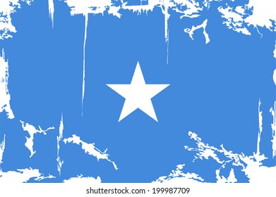 Somalia grunge flag. Vector illustration. Grunge effect can be cleaned easily.