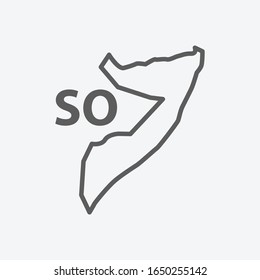 Somalia icon line symbol. Isolated vector illustration of icon sign concept for your web site mobile app logo UI design.