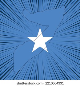 Diseño del mapa del Día de la Independencia de Somalia