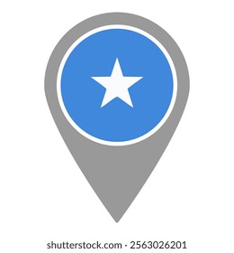 Somalia Location Pin Icon Vector Illustration