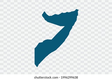 Somalia Map blue Color on Backgound png