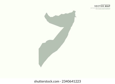 Somalia map of green vector modern.