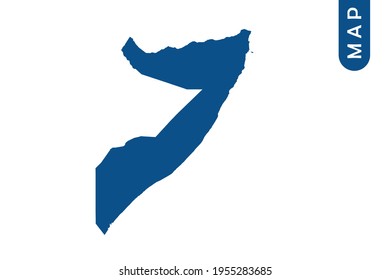 Somalia map High Detailed on white background. Abstract design vector illustration eps 10