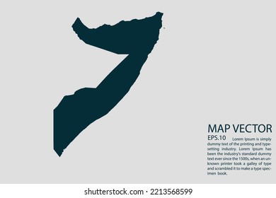 Somalia map High Detailed on white background. Abstract design vector illustration eps 10