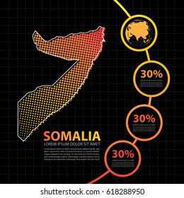 Somalia map infographic design template
