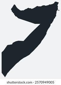 Somalia map. Just a simple border map. Shape of the country. Flat blank Somalia outline. Vector boundary illustration.