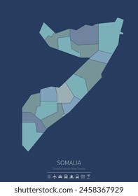Mapa de Somalia.
un simple mapa del país.
