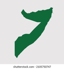 Somalia map vector, Abstract design vector illustration Eps 10. Green color palette color. High Detailed on white background.