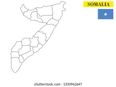 Somalia map vector illustration
