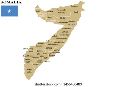 Somalia map vector illustration, city map
