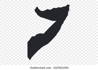 Somalia map vector, isolated on transparent background