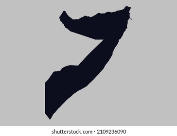 Somalia map vector, Isolated on gray background