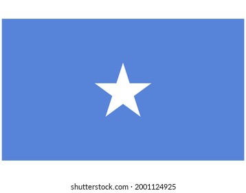 Nationalflagge des isolierten Vektorbildes von SOMALIA
