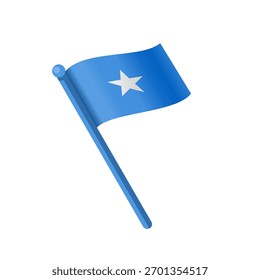Somalia national flag isolated, vector illustration	