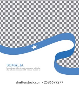 Somalia national flag ribbon stock vector