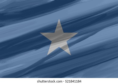 Somalia painted / drawn vector flag. Dramatic, unusual look. Vector file contains flag and texture layers