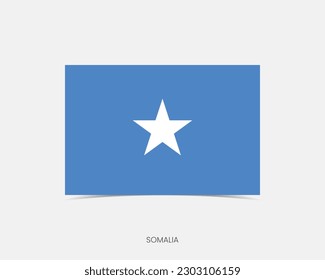 Somalia Rectangle flag icon with shadow.
