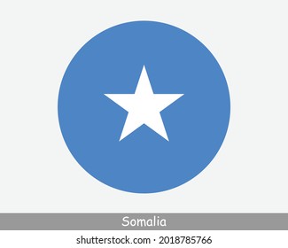 Somalia Round Circle Flag. Somali Circular Button Banner Symbol EPS-Vektorgrafik