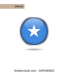 Plantilla de diseño de vectores de bandera redonda de Somalia