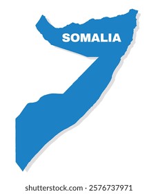 Somalia simple flat vector illustration map