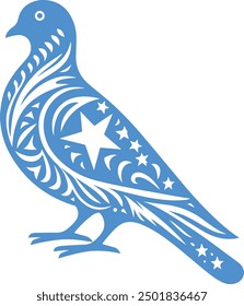 Somalia - Somali Pigeon, modern decorative art