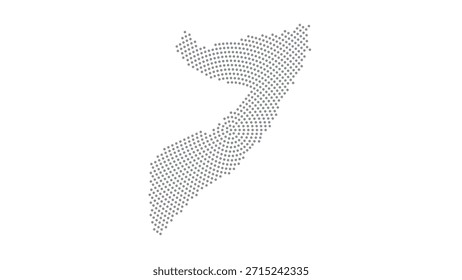 Somalia Stylized halftone dot map with concentric circular pattern