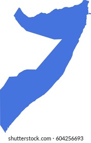 Somalia vector blue map