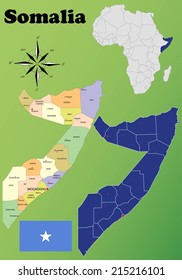 Somalia vector set. Isolated 