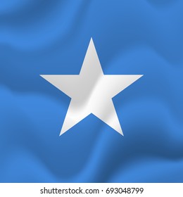 Somalia waving flag. Vector illustration.