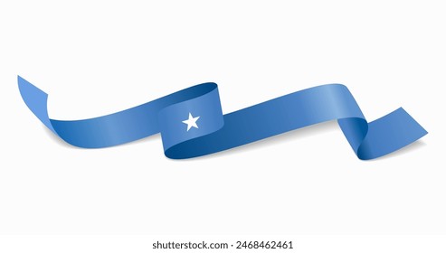 Somalian flag wavy abstract background. Vector illustration.