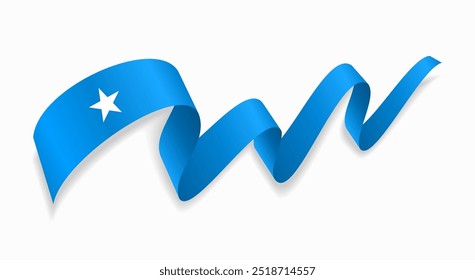 Somalian flag wavy abstract background. Vector illustration.